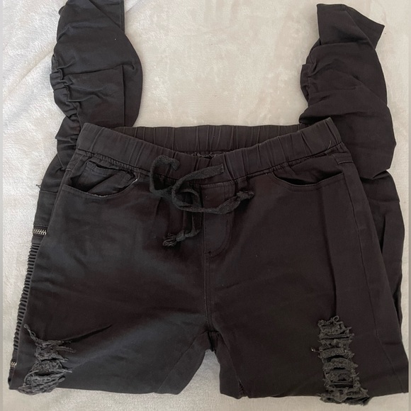 Gray Joggers with Zippers - Picture 3 of 4